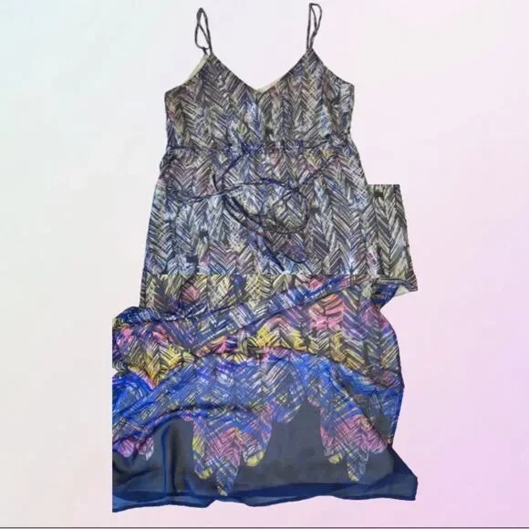 Charlie Jade, Colorful Boho, Feather Print Maxi Dress - Picture 16 of 16